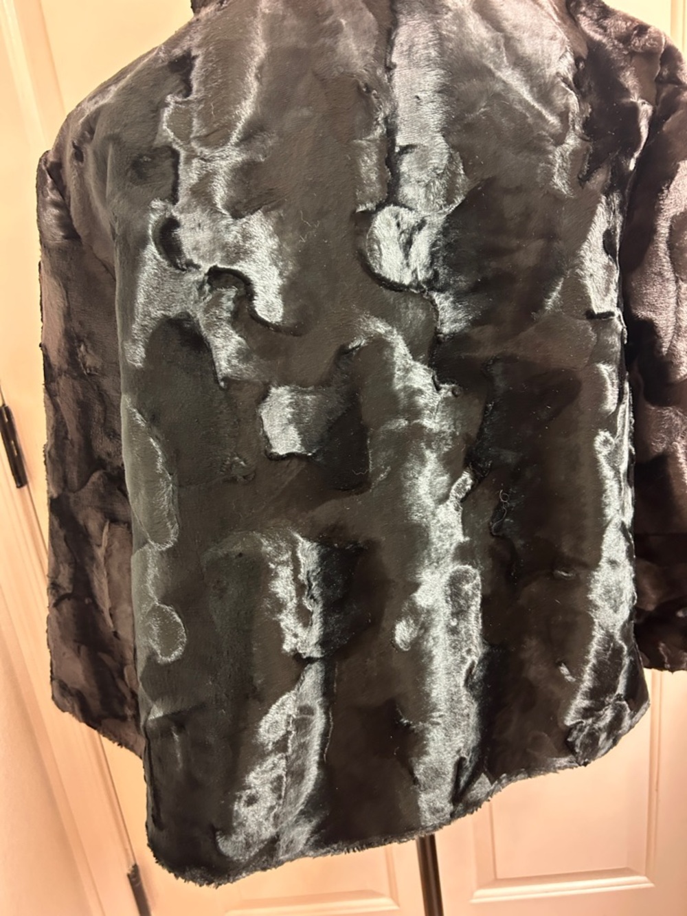 W By WORTH black and green Button snap Jacket, 3/4 Sleeves, Size 14 - Picture 6 of 9